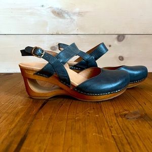 Dansko dark blue clogs
